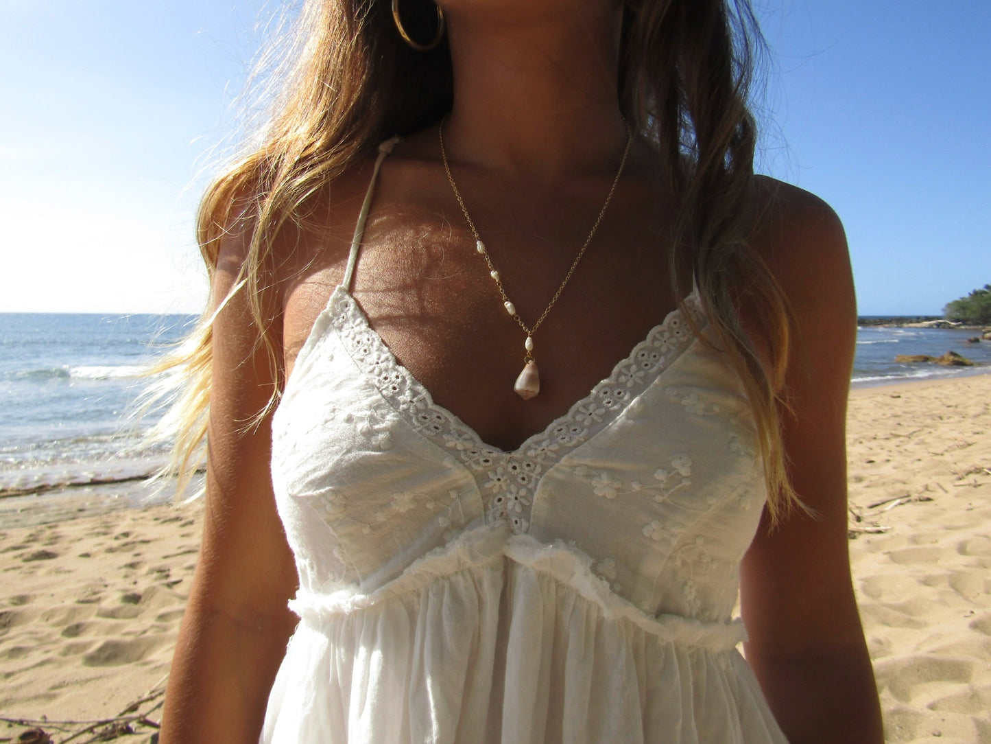 asymmetrical cone necklace