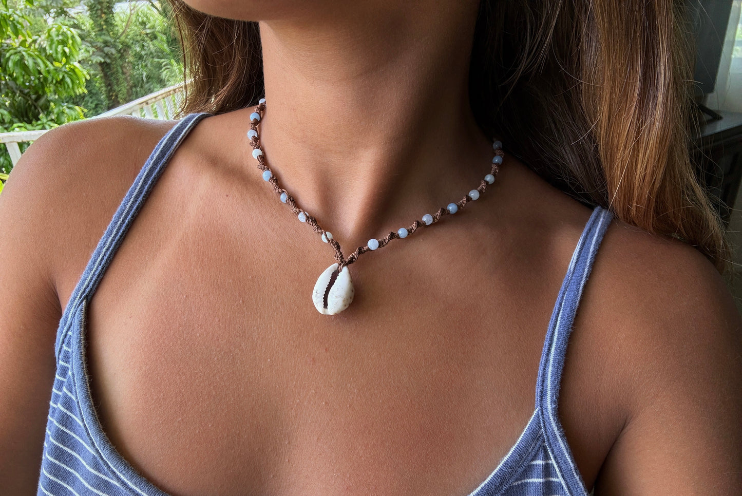 boho cowrie necklace