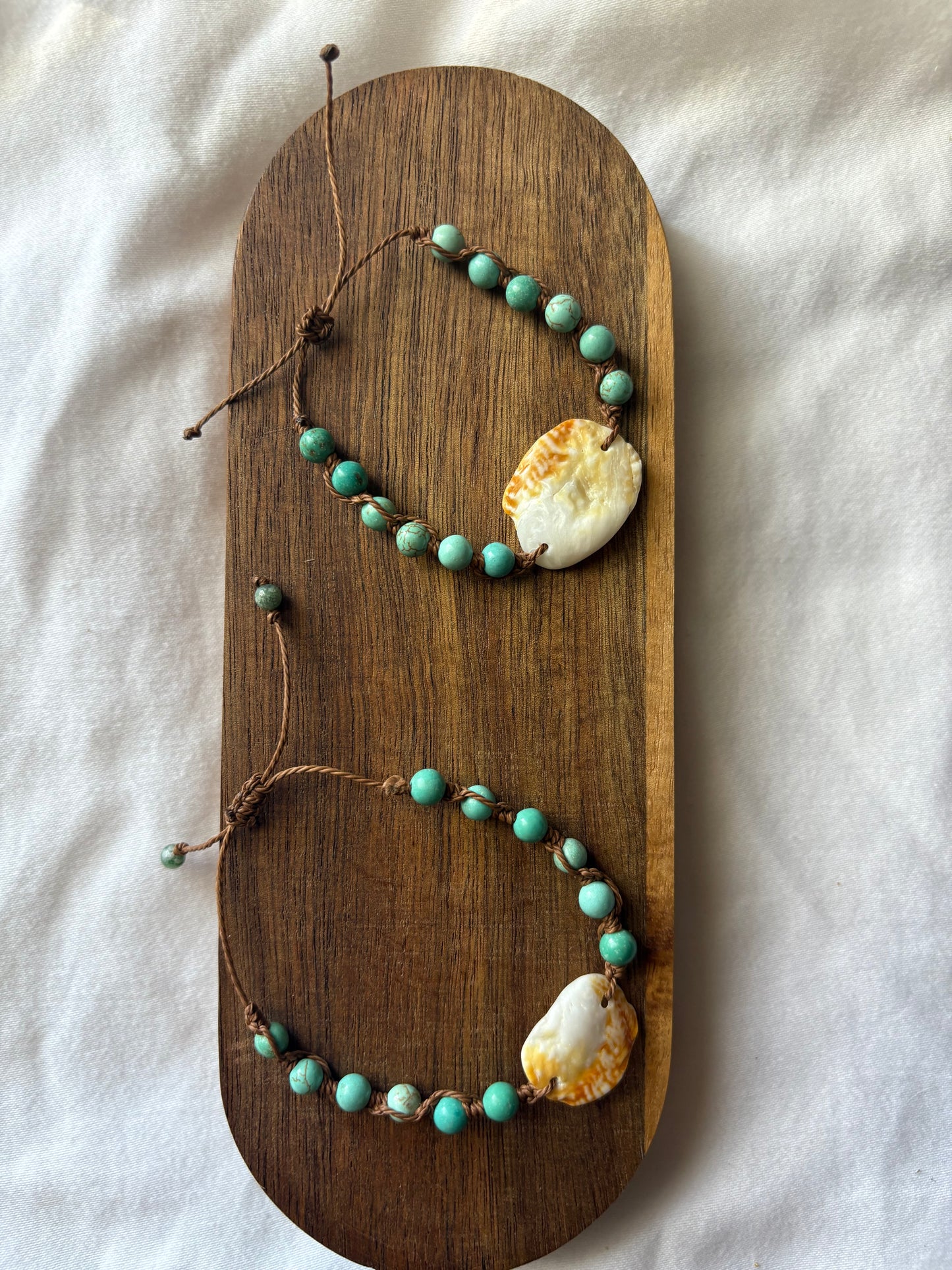 amber and blue bracelet