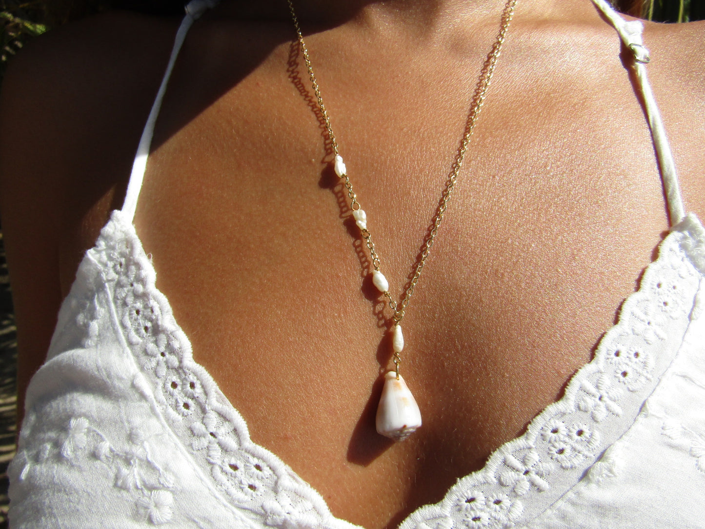 asymmetrical cone necklace