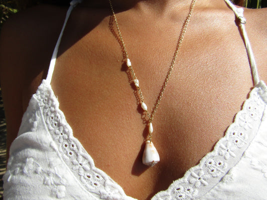 asymmetrical cone necklace